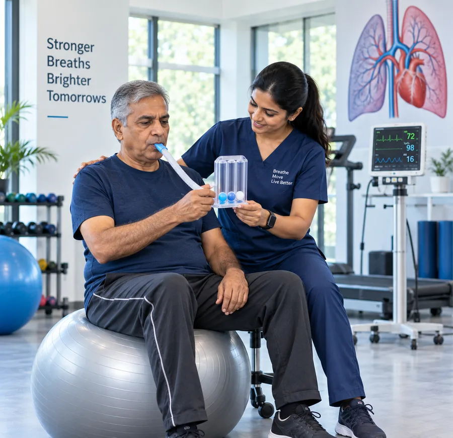 Cardiopulmonary physiotherapy rehabilitation